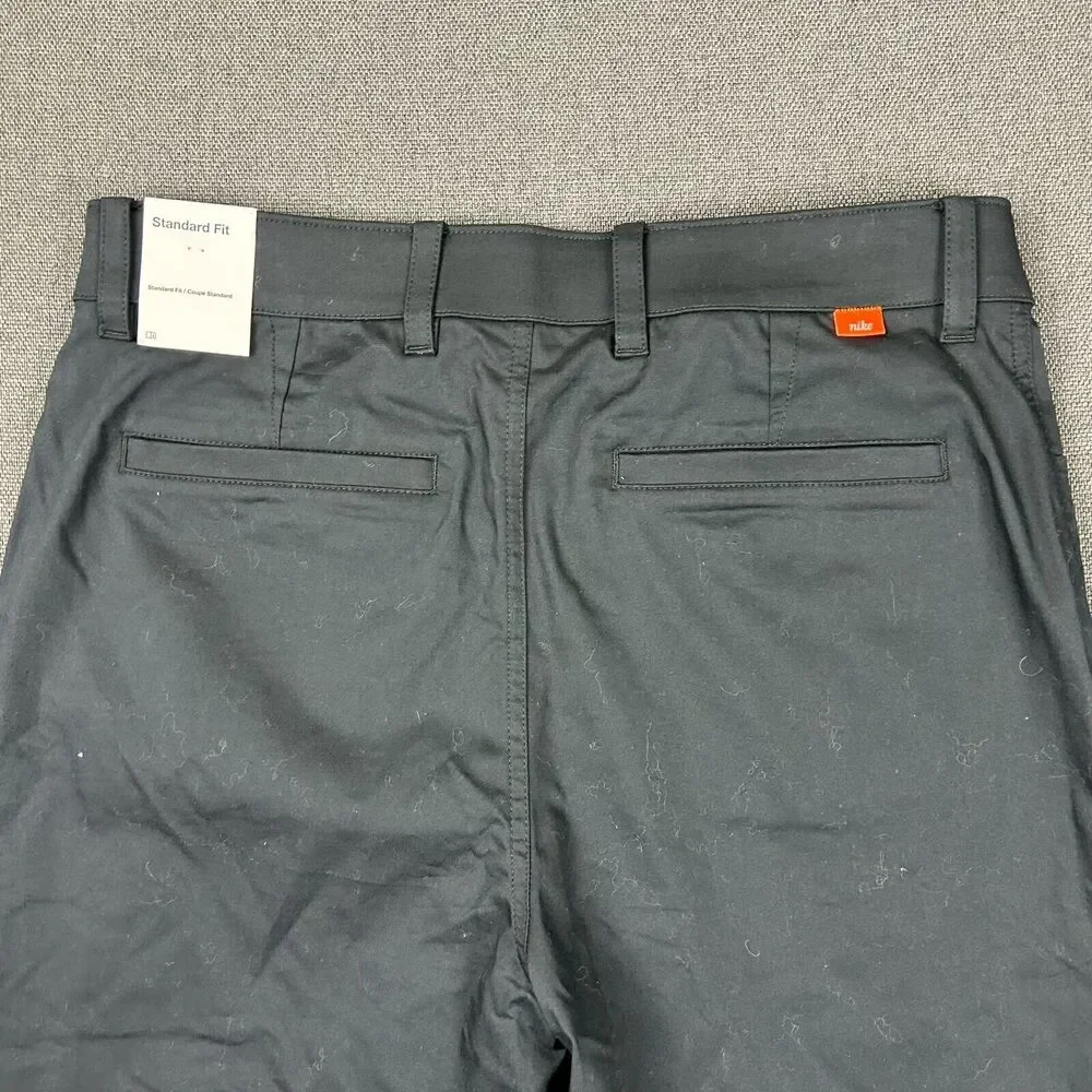 Nike Golf Pants Mens‎ Size 32x35 Medium Black Dri-FIT UV Standard Fit Chino NWT